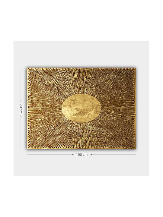 Megapap Golden Sun Πίνακας σε Καμβά 100x70cm