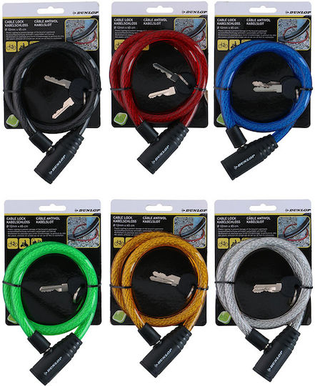 Dunlop Κλειδαριά Ποδηλάτου για Τροχό με Κλειδί Κόκκινη