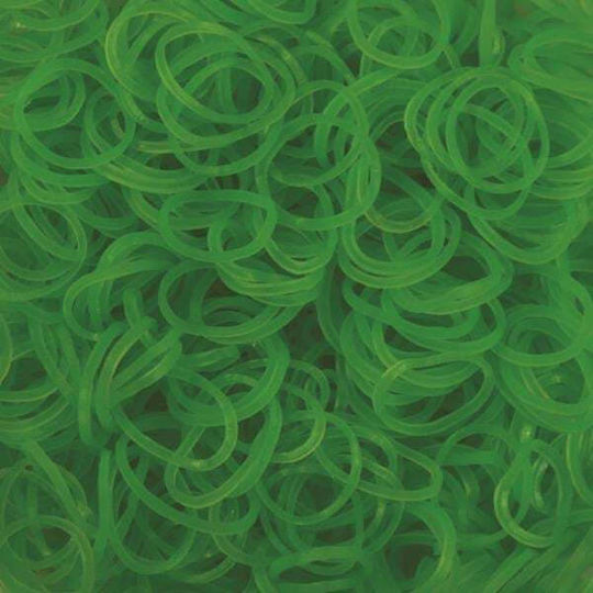 Rainbow Loom Element decorativ pentru proiecte DIY Verde 600buc