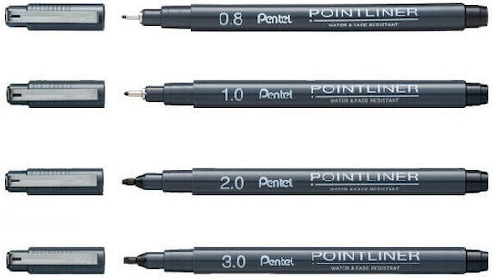 Pentel S20-P Design Marker 0.3mm Black