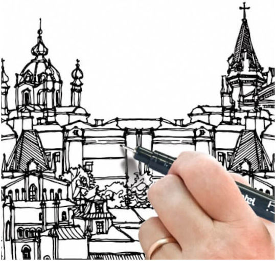 Pentel S20-P Design Marker 0.3mm Black