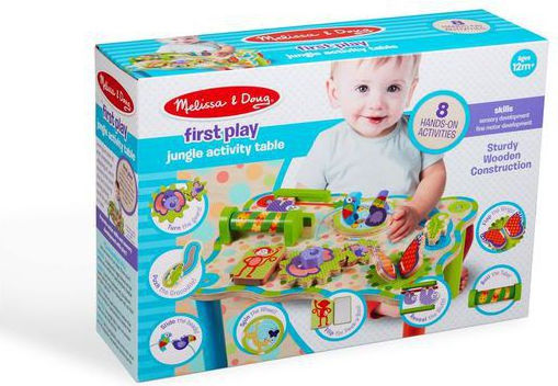Melissa & Doug Маса за дейности Jungle от дърво за 12++ месеца