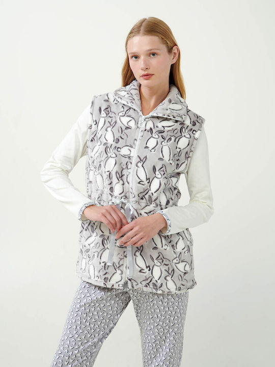 Vamp Women's Short Lifestyle Jacket for Winter Light Gray