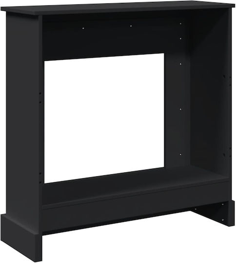 vidaXL Μεταλλικό Προστατευτικό Τζακιού 90x30x90cm Μαύρο