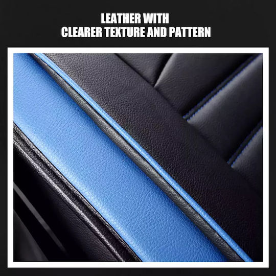 PerVoi Waterproof Car Cover Set 11pcs Leatherette Black / Blue