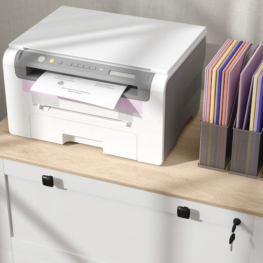 Schublade Büro mit Schloss White 76x40x76cm