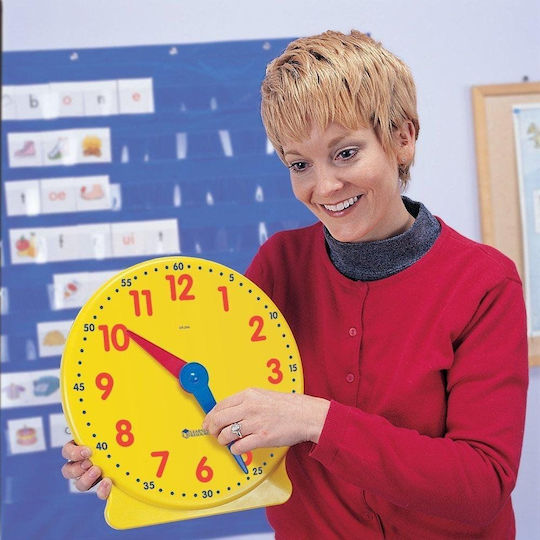 Learning Resources Kindergarten Demonstration Model Joc Educațional de Învățare a Orei din Lemn