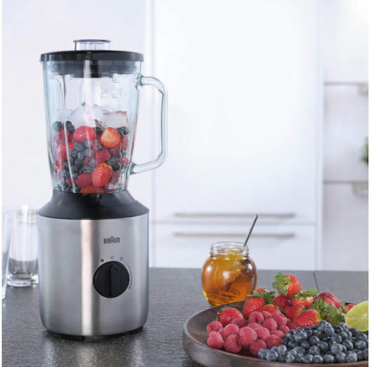 Braun PowerBlend 3 Blender with Glass Jug 600 ml 800W Silver