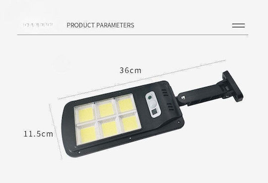 Led Solar Outdoor Lamp Flippy 36 Cm x 11.5 Cm 2880 Lumens 120 Cob Led 24 W Equivalent to 192 W Incandescent Bulb IP65 Motion Sensor Light Sensor 6 Modes Cool White