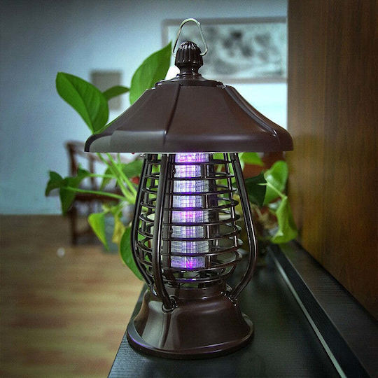 Lampă Solară de Grădină Anti-insecte Țânțari Muște UV LED Material ABS 5W Putere 1.2V 8 Ore Autonomie 2 Moduri de Operare IP65 Șoc Electric 380 Volți 30 x 19.5 cm Mare