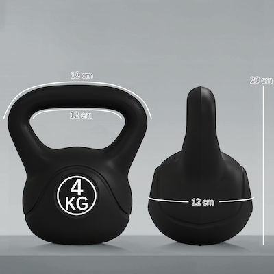 HomCom Black Kettlebell 4kg