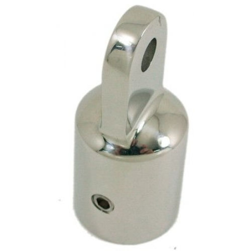 Eval Boat Canopy Pipe Tip with 19mm Diameter and L19xW19mm Silver