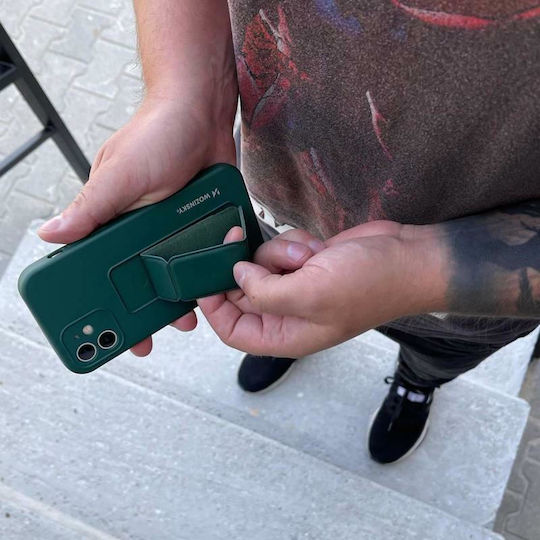Wozinsky Kickstand Flexible Back Cover Σιλικόνης Μαύρο (iPhone 11 Pro)