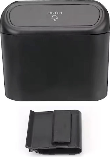 Coș de Gunoi Auto Zola Capac Push-up 13.5 X 15.5 X 8 Cm Plastic Negru