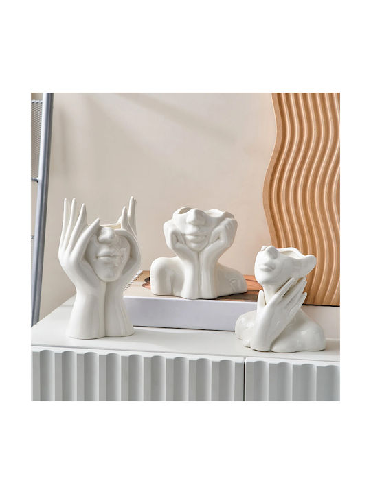 Koart Decorative Vase White 15x9x18cm