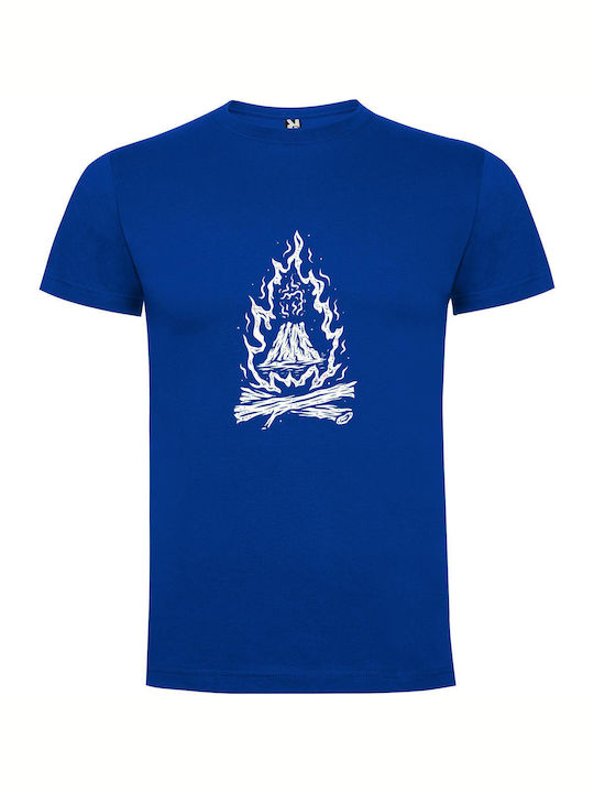 Mountain Blaze T-shirt Blue Cotton