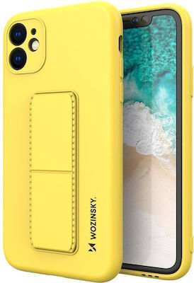 Wozinsky Kickstand Flexible Silicone Back Cover Yellow (Redmi Note 9)