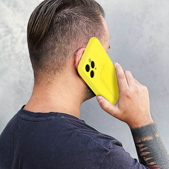 Wozinsky Kickstand Flexible Back Cover Silicone Yellow (iPhone 11 Pro)