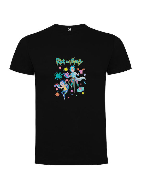 Rick & Morty's Portal T-shirt Black Cotton