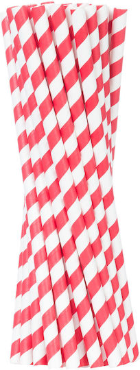 Papierstäbchen Zuckerwatte 6/270mm Weiß-Rot 500 Stück