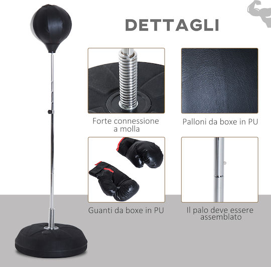 HomCom Συνθετικός Σάκος Ταχύτητας 13kg Μαύρος
