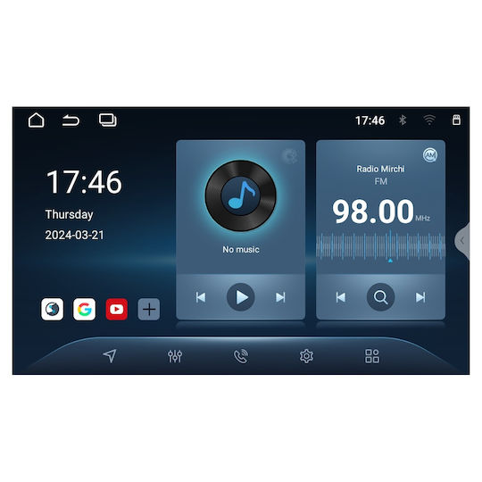Bizzar Auto-Audiosystem 2DIN (Bluetooth/USB/WiFi/GPS/Apple-Carplay/Android-Auto) mit Touchscreen 6.9"
