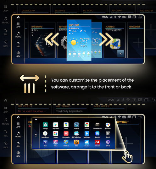 Carmedia Car Audio System for BMW Series 5 / Series 3 2008-2011 (Bluetooth/USB/WiFi/GPS/Apple-Carplay/Android-Auto) with Touch Screen 8.8"