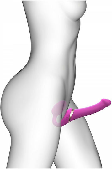 Strap On Me Trägerlos Strap On mit Dildo mit Vibration in Rosa Farbe