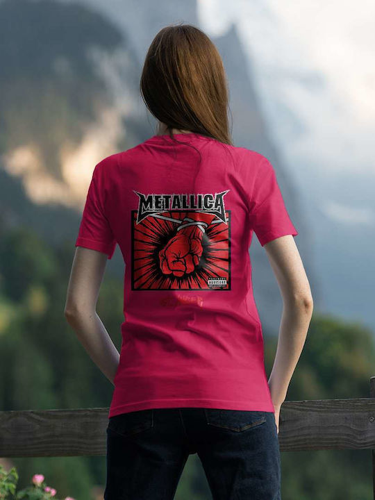 St Anger T-shirt Metallica Fuchsia Cotton