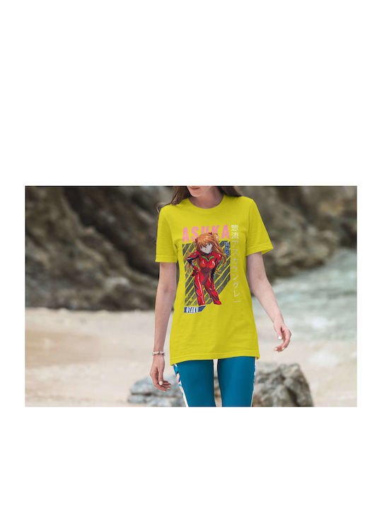 Poster T-shirt Yellow Cotton