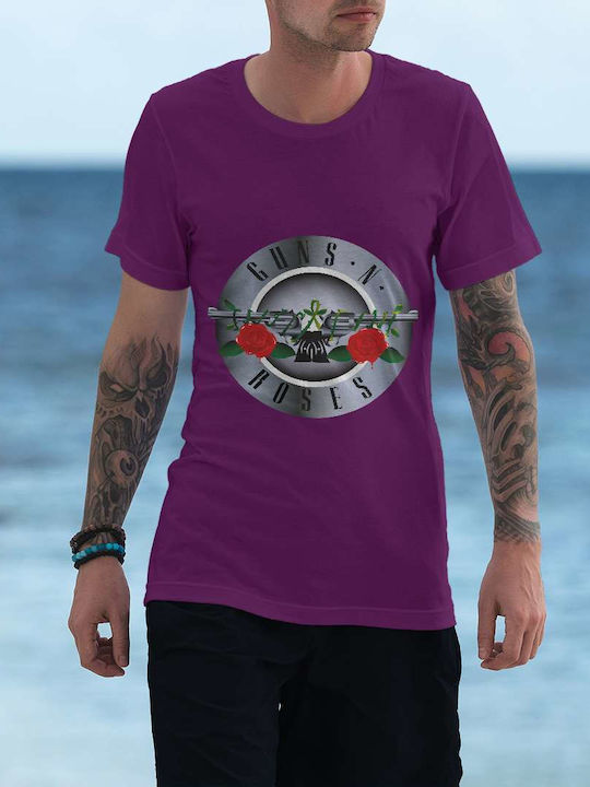 Tricou Guns N' Roses Violet Bumbac