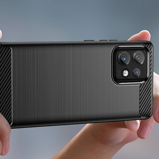 Techsuit Pro Techsuit Carbon Umschlag Rückseite Silikon Schwarz (Motorola Edge 40 Pro)