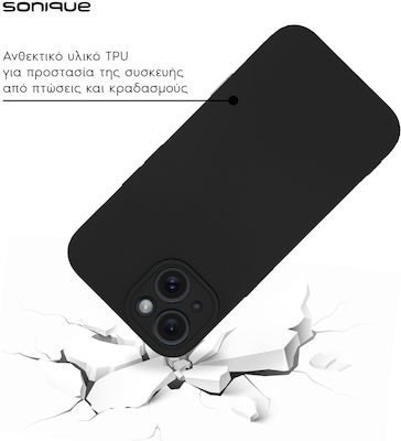 Sonique Liquid Umschlag Rückseite Silikon Schwarz (iPhone 6/6s) 46-61669