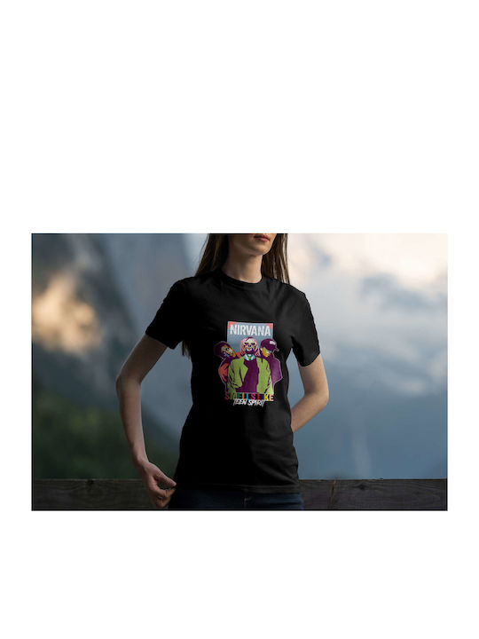 Poster T-shirt Nirvana Schwarz Baumwolle