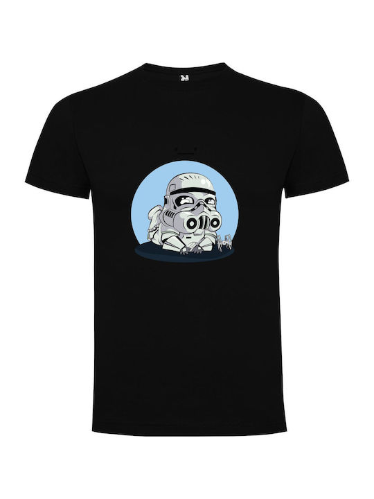 Helmeted Star Wars Trooper T-shirt Star Wars Black Cotton