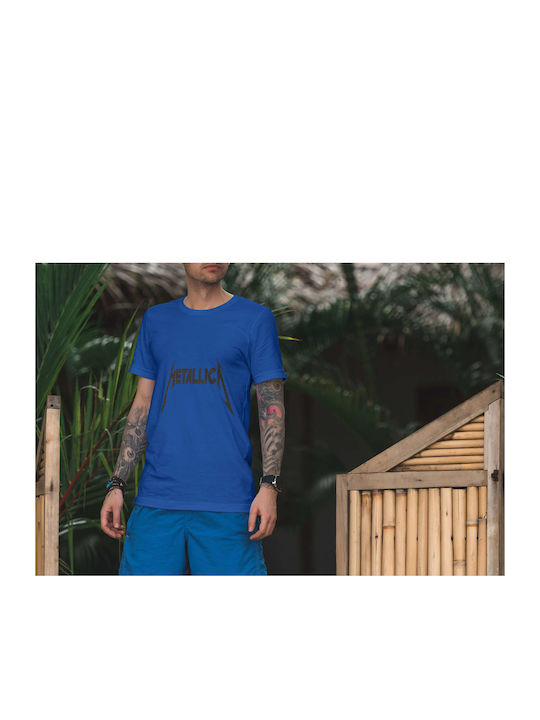 T-shirt Metallica Blau Baumwolle