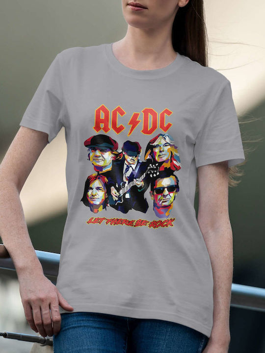 Ac/dc Poster Tricou AC/DC Gri Bumbac