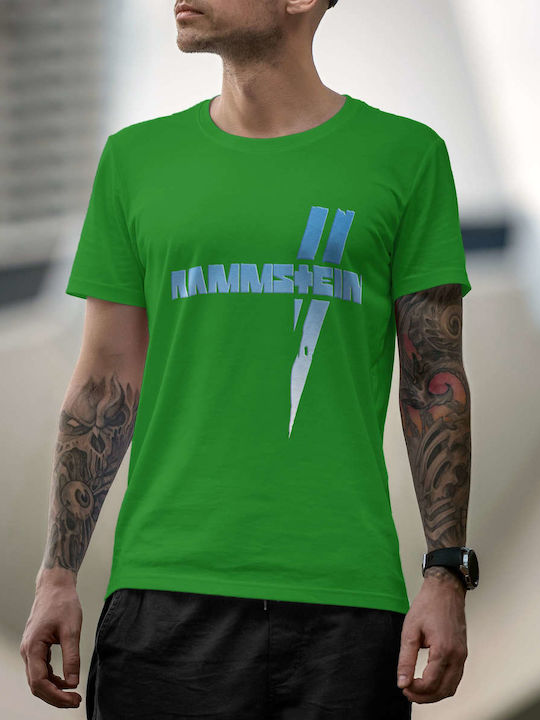Rammstein Logo T-shirt Πράσινο Βαμβακερό