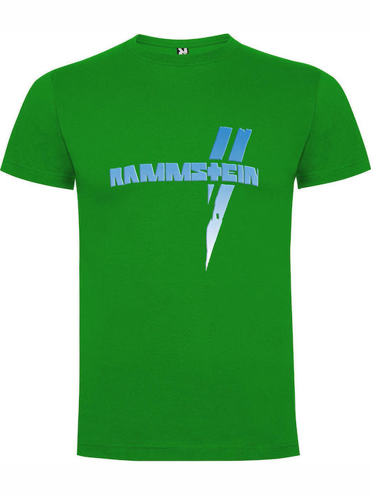 Rammstein Logo T-shirt Πράσινο Βαμβακερό