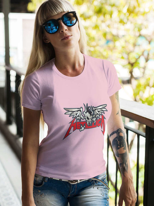 Small T-shirt Metallica Pink Cotton