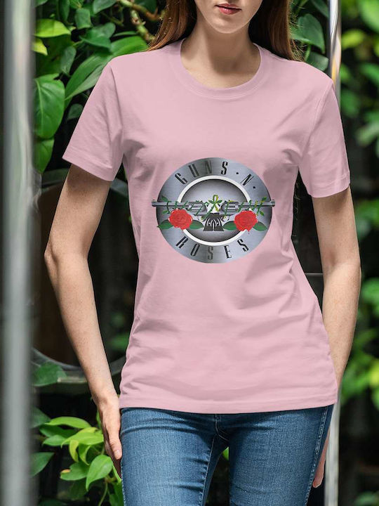 T-shirt Guns N' Roses Rosa Baumwolle