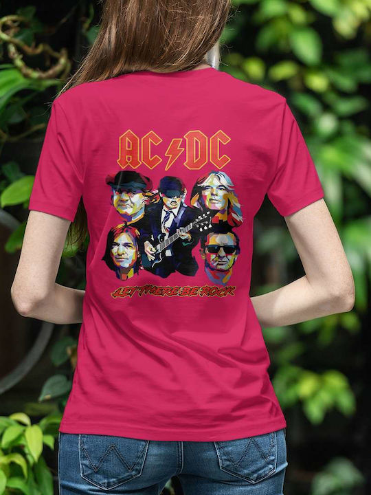 Ac/dc Poster Tricou AC/DC Fuchsia Bumbac