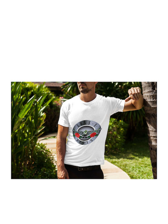 Small Tricou Guns N' Roses Alb Bumbac