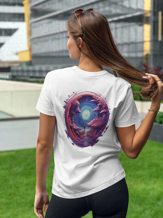 Journey Through The Alien Realm T-shirt White Cotton