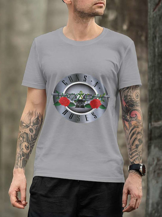 Small T-shirt Guns N' Roses Γκρι Βαμβακερό