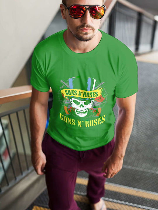 Poster Tricou Guns N' Roses Verde Bumbac