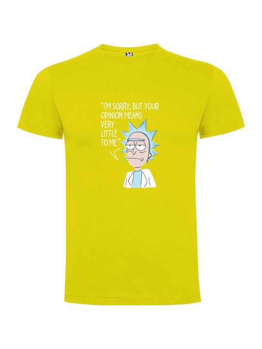 Opinions? Meh, Morty T-shirt Yellow Cotton