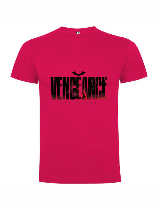 Dark Vengeance: Snyder's Batman T-shirt Batman Fuchsia Cotton