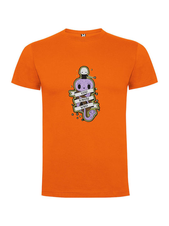 Mystical Tentacle Enigma T-shirt Orange Cotton