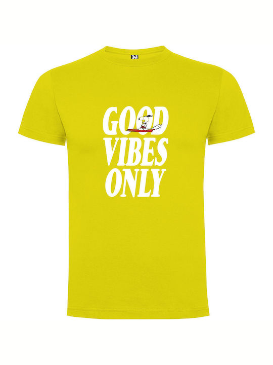 Vibesurf T-shirt Yellow Cotton